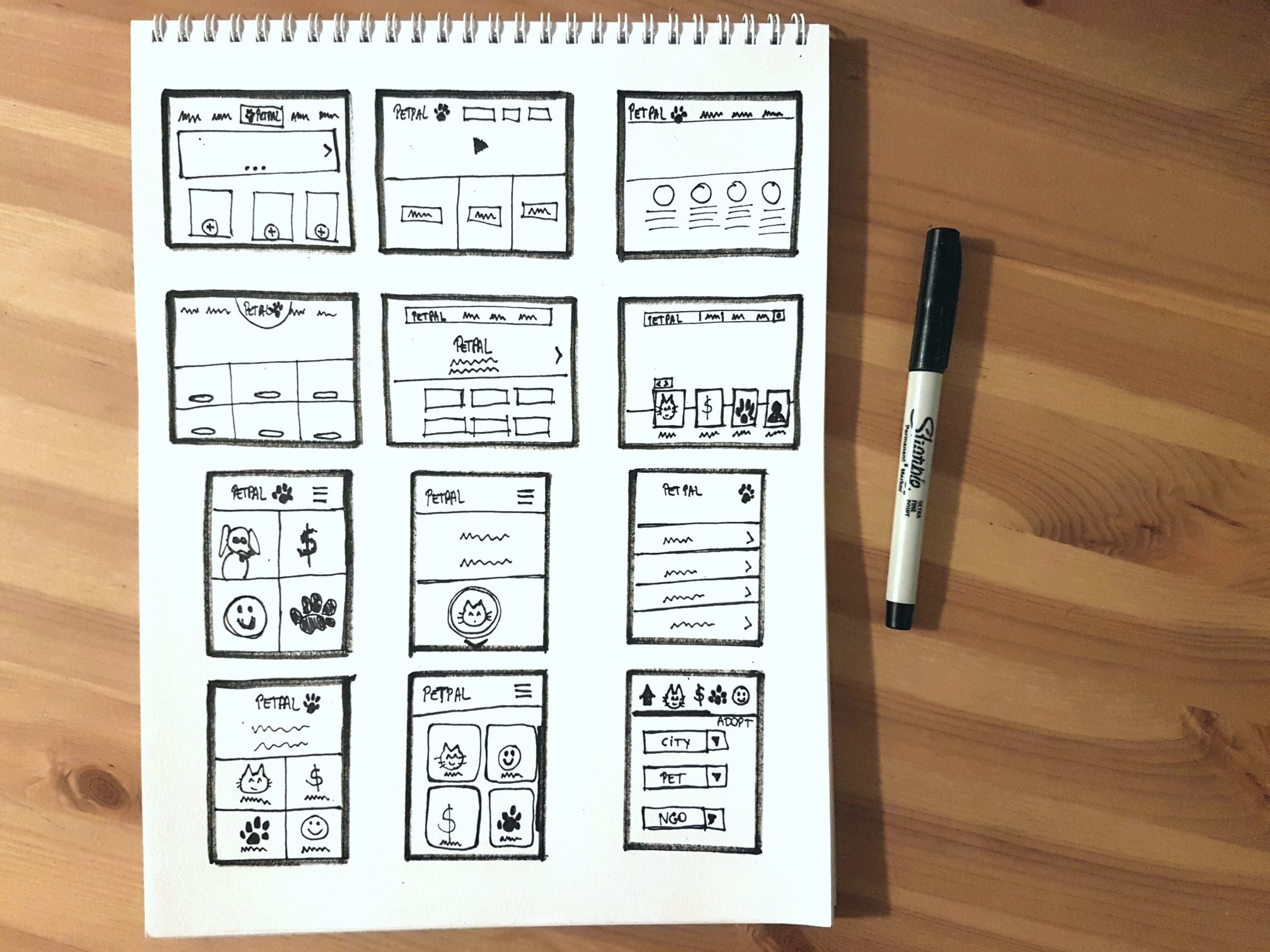 01.APP_Webiste_Sketches_PetPal_Website_Web_Design_User_Interface