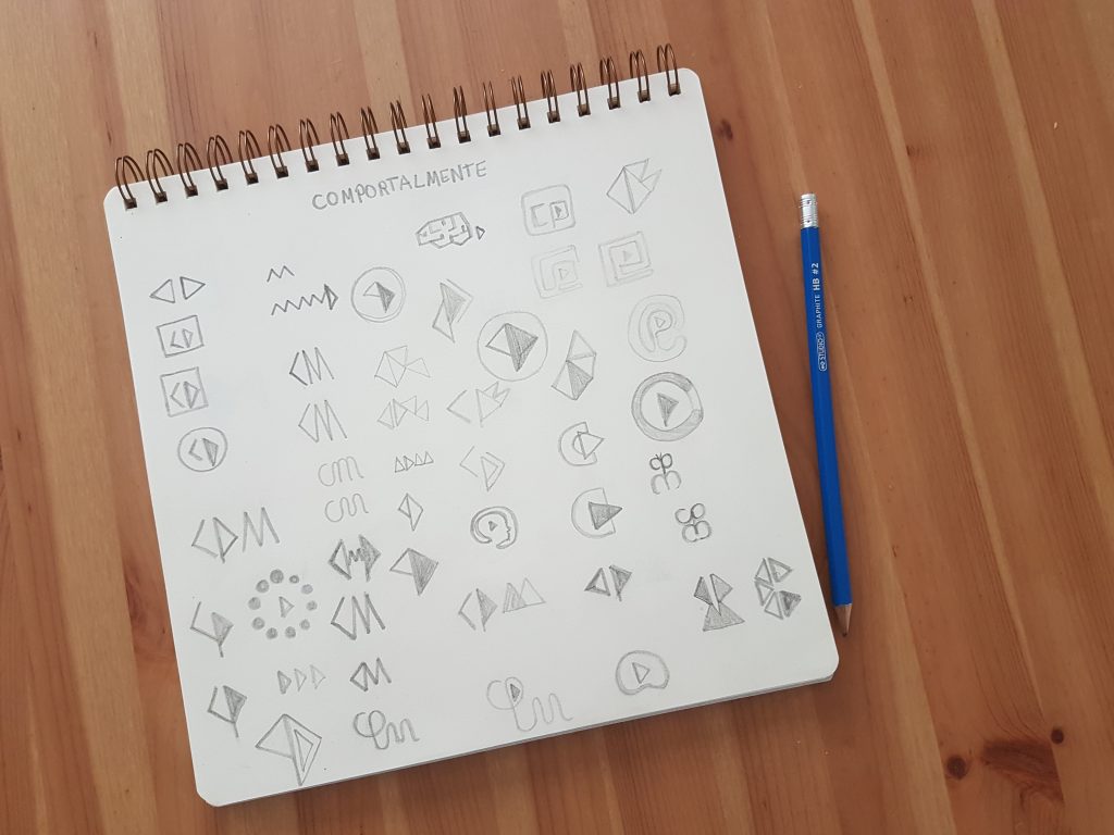 Logo visual identity Graphic Design branding sketches comportalmente 01